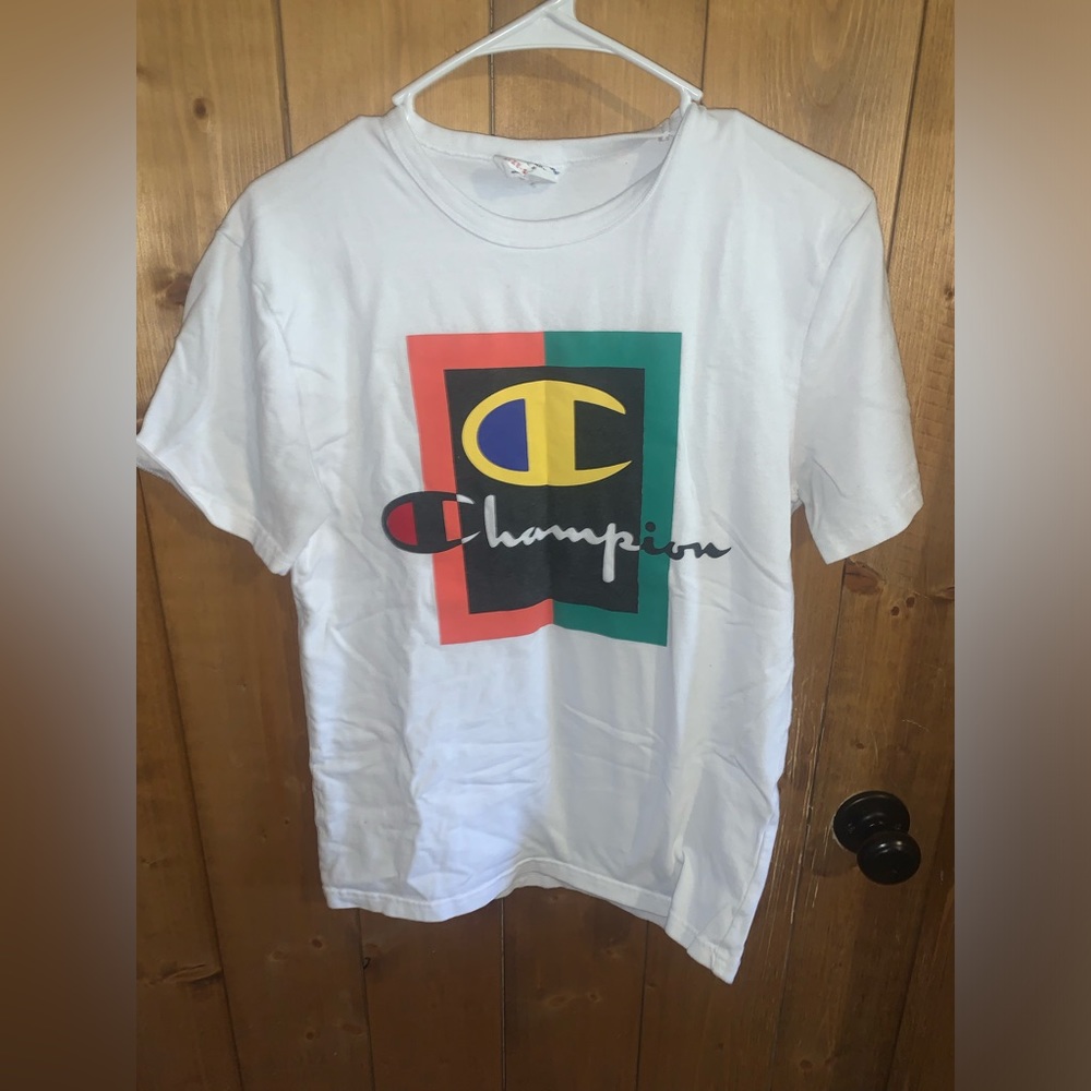 White Champion Graphic T-Shirt